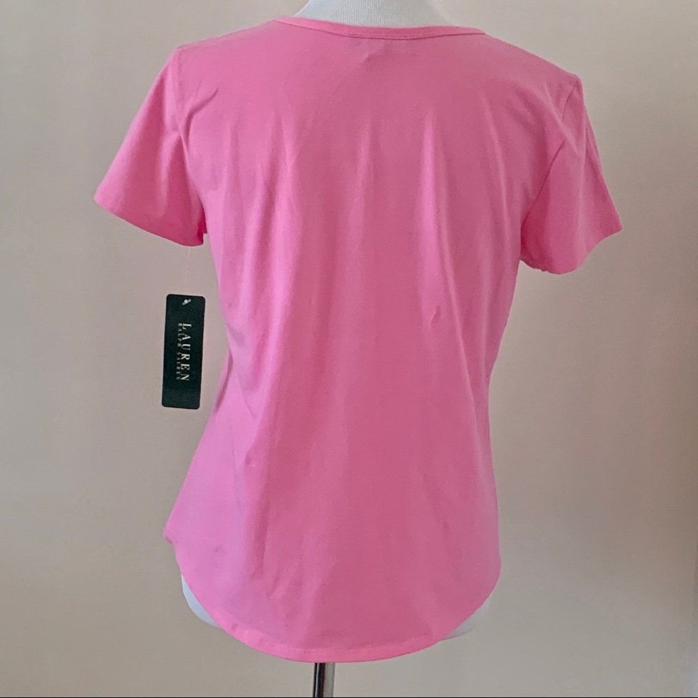 Lauren Ralph Lauren LRL Monogram T-Shirt Size L - Picture 5 of 6